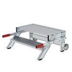 Arbeitspodest fahrbar 2 Stufen Stufenbreite 800 mm, Alu geriffel Munk Günzburger