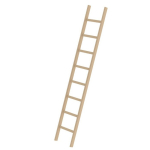 Anlegeleiter Holz 8 Sprossen ohne Traverse L=2,48 m Munk Günzburger