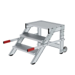 Arbeitspodest fahrbar 3 Stufen Stufenbreite 600 mm, Alu geriffel Munk Günzburger