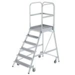 Podesttreppe einseitig begehbar 6 Stufen einseitig begehbar Arbeitshöhe=3,50 m Munk Günzburger