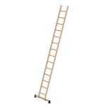 Anlegeleiter Holz 14 Sprossen mit nivello Traverse L=4,16 m Munk Günzburger