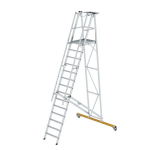 Plattformleiter Alu klappbar und fahrbar 14 Stufen H=4,28 m Munk Günzburger