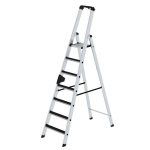 Stehleiter Alu 7 Stufen einseitig begehbar H=2,28 m mit clip-step Auflage, Munk Günzburger