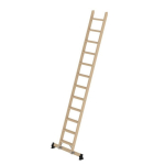 Anlegeleiter Holz 12 Stufen mit nivello Traverse L=3,16 m Munk Günzburger