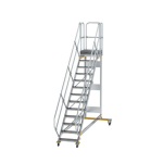 Plattformtreppe fahrbar 45° Stufenbreite 600 mm 13 Stufen Munk Günzburger