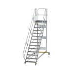 Plattformtreppe fahrbar 45° Stufenbreite 800 mm 14 Stufen Munk Günzburger