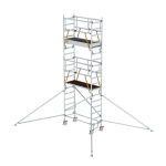 Rollgerüst SG 0,75 x 1,80 m mit Ausleger Plattformhöhe 4,47 m Munk Günzburger