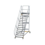 Plattformtreppe fahrbar 45° Stufenbreite 1000 mm 14 Stufen Munk Günzburger