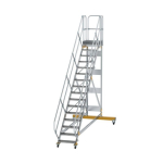 Plattformtreppe fahrbar 45° Stufenbreite 600 mm 16 Stufen Munk Günzburger