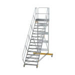Plattformtreppe fahrbar 45° Stufenbreite 1000 mm 16 Stufen Munk Günzburger