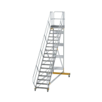 Plattformtreppe fahrbar 45° Stufenbreite 800 mm 18 Stufen Munk Günzburger