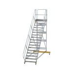 Plattformtreppe fahrbar 45° Stufenbreite 1000 mm 17 Stufen Munk Günzburger