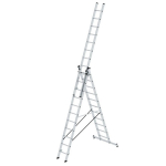 Mehrzweckleiter 3 tlg. 3x11 Sprossen mit nivello Traverse Arbeitshöhe 8,90 m Munk Günzburger
