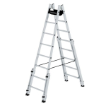Stehleiter treppengängig 2x8 Sprossen L=2,4 m treppengängig Munk Günzburger