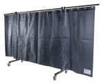 Laserschutzwand HxBxT 1800x3700x0,8 mm, schwarz carbon Sinotec Transflex