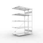 Anbauregal 2-zeilig, Rahmen zerlegt HxLxT 2000x1300x400 mm, verzinkt Meta Clip S3 DAR 230/1100 kg 2x5 Böden