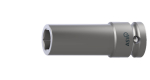 Kraftsteckschlüssel lange Ausführung 1/4" Vkt., SW ASW 700 L