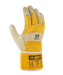 Handschuhe Schweinsleder Nashorn Gr.10, natur, Drell gelb Texxor 1140