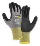 Handschuhe Nitril schnitthemmend D grau-meliert/gelb/schwarz Texxor 2620