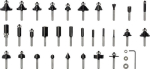 Fräser Set 1/4" Schaft, 30 tlg. Bosch 2.607.017.476