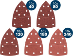 Schuurpapierset C430, 102 x 62/93 mm, 50 stuks Bosch 2.608.623.344