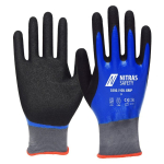Handschuhe, Nylon schwarz, Nitril, EN 388 Nitras Oil Grip 3550