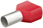 Twin-Aderendhülsen Kunststoffkragen rot, 2x10 mm², 50 Stück Knipex 97 99 377