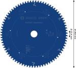 Kreissägeblatt 254x25,4 mm, Z80, für Aluminium Bosch 2.608.902.243