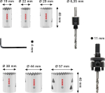 Lochsägen-Set mit Gewinde 19/ 22/ 29/ 38/ 44/ 57 x 40 mm Bosch 2.608.594.612