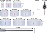 Lochsägen-Set mit Gewinde 35/54/70/76/83/95/102/114/127 x 40 mm Bosch 2.608.594.615