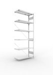 Anbauregal 1-zeilig, Rahmen vorgefertigt HxLxT 2500x1000x400 mm, verzinkt Meta Clip AR 330/2400 kg 6 Böden
