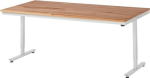 Arbeitstisch Platte Buche-Massiv Gestell lichtgrau, RAL 7035 B2000xT1000xH720-1120 mm, Rau