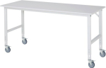 Arbeitstisch Platte Melamin Gestell lichtgrau, RAL7035 B2000xT800xH910-1230 mm, Rau