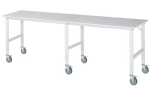 Arbeitstisch Platte Melamin Gestell lichtgrau, RAL7035 B3000xT800xH910-1230 mm, Rau