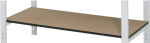 Ablageboden BxT 3780x595 mm, MDF-Platte für Arbeitstisch Rau