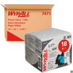 Tücher 1-lagig extra saugfähig weiß, 1/4-gefaltet, 18 Pack á 56 Tücher WypAll L40+ PowerClean 7471