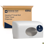 Dispenser voor toiletpapier Wit plastic, kleine rol Waterman 6992