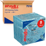 Reinigingsdoekjes, herbruikbaar, 1-laags blauw, 1/4-gevouwen, 8 verpakkingen van elk 40 WypAll X60 General Clean 7516