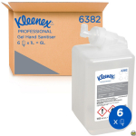 Desinfectiegel voor de handen 1 l-verpakking, transparant, doos van 6 Kleenex 6382