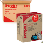 Reinigingsdoekjes, 1-laags wit, doos met 10 trekdoosjes à 126 doekjes WypAll X60 General Clean 8266