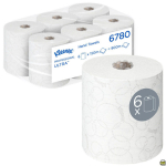Handtuchrollen 2-lagig weiß, Beutel 6 Rollen á 150 m Kleenex Ultra 6780