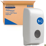Spender für Toilettenpapier Kunststff weiß, Einzelblattpapier Aquarius 6946