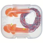 Gehörschutzstöpsel mit Kordel Gr.M SNR 22dB orange Stöpselbox =50 Paar uvex whisper