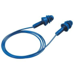 Gehörschutzstöpsel mit Kordel Gr.M, SNR 27dB blau Minibox mit 50 Paar uvex whisper+