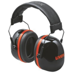 Kapselgehörschutz Gr.L, M, S, SNR 36 dB, schwarz rot uvex K30