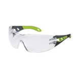 Schutzbrille kratzfest, beschlagfrei PC Gläser farblos, Rahmen schwarz/ grün uvex pheos sv exc. 9192223