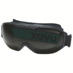 Vollsichtschutzbrille Schweißerschutz 5 PC Gläser grau 23%, Rahmen schwarz/ grün uvex megasonic inf. plus 9320045