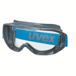 Vollsichtschutzbrille PC Gläser farblos, Rahmen grau/ blau uvex megasonic sv exc. 9320265