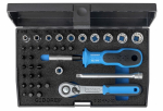 Socket spanner set 1/4", 37-piece Gedore D 20 SME-20