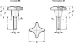 Cross-grip screw GN black